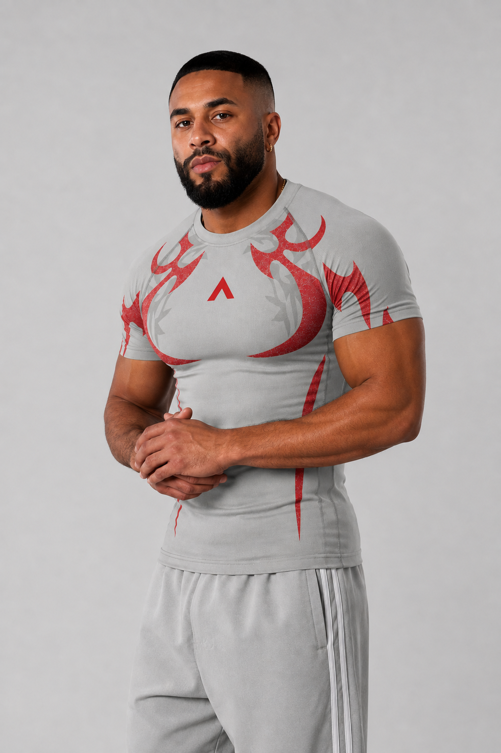 Model wearing ELVT shirt back